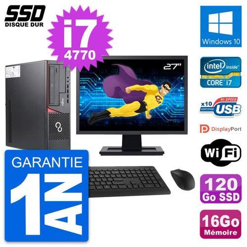 PC Fujitsu E720 E85+ DT Ecran 27" i7-4770 RAM 16Go SSD 120Go Window... (Reconditionné) on Productcaster.