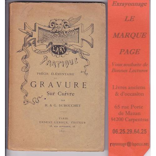 H. Et G Dubouchet --- Précis Élémentaire De Gravure Sur Cuivre --- ... on Productcaster.