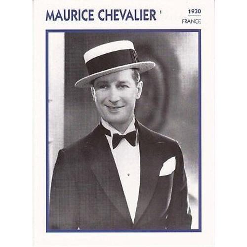 Fiche Portrait De Star Maurice Chevalier on Productcaster.