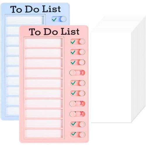 2 Pièces Tableaux To Do List Tableau Memo Checklist Plastique Avec ... on Productcaster.