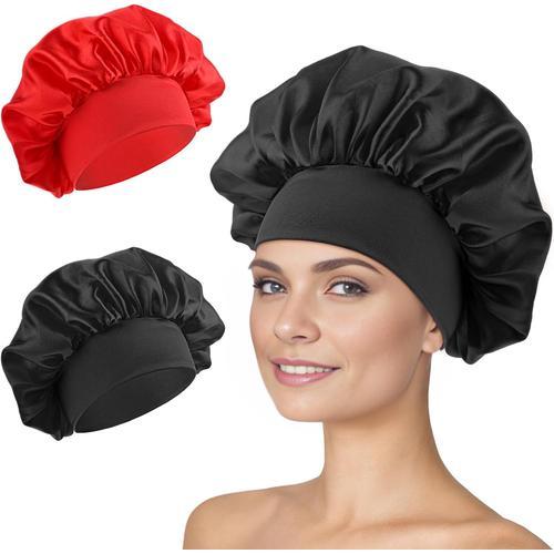 Lot de 2 bonnets en satin de soie pour dormir, bonnets de nuit pour... on Productcaster.