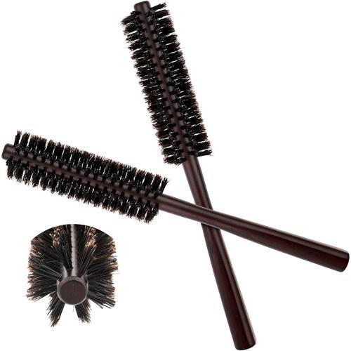 Lot de 2 petites brosses à cheveux rondes en poils de sanglier avec... on Productcaster.