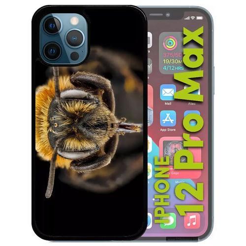 Coque Pour Iphone 12 Pro Max - Macro Tete D'abeille Sur Fond Noir -... on Productcaster.