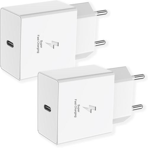 Chargeur Rapide pour Samsung, 2 Pièces 25W USB C Chargeur Compatibl... on Productcaster.