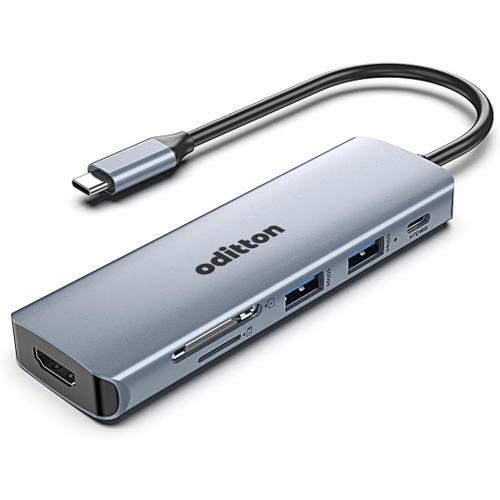 Hub USB C avec Charge PD 100W HDMI 4K, Lecteur de Carte SD/Micro SD... on Productcaster.