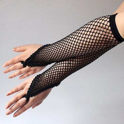 Gants Noirs Sexy Pour Femmes, Filet De Pêche, Élégant, Costume De D... on Productcaster.