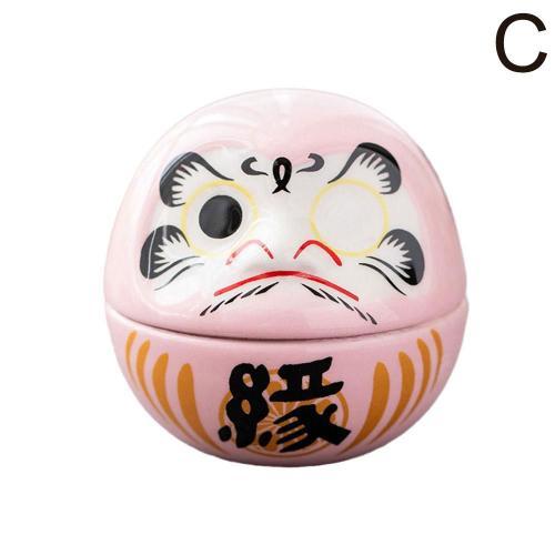 rose 1 PCS Statue traditionnelle japonaise en ceramique Daruma Figu... on Productcaster.