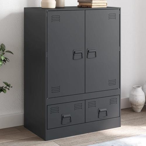 Vidaxl Buffet Haut Anthracite 67x39x95 Cm Acier on Productcaster.