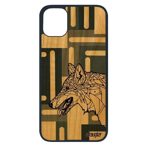 Coque Bois Iphone 11 Pro Silicone Loup Azteque Chien Ethnique Rigid... on Productcaster.