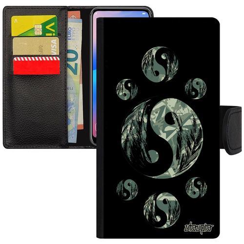 Coque Iphone 11 Rabat Portefeuille Porte Cartes Yin Et Yang Gris Pl... on Productcaster.