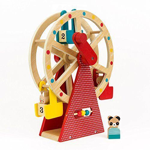 Petit Collage Ferris Wheel Carnival Wooden Toy With 3 Animal Charac... on Productcaster.