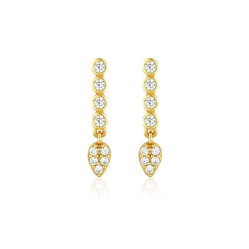 Boucles D'oreilles À Tige En Argent Regardé 925 Pour Femmes, Collec... on Productcaster.