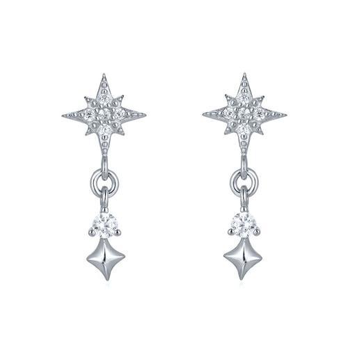 Boucles D'oreilles À Tige En Argent Regardé 925 Pour Femmes, Collec... on Productcaster.