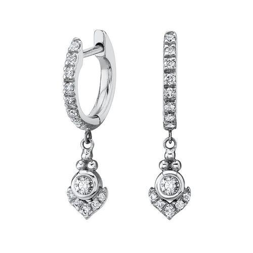 Boucles D'oreilles Créoles En Argent Regardé 925 Pour Femmes, Pende... on Productcaster.