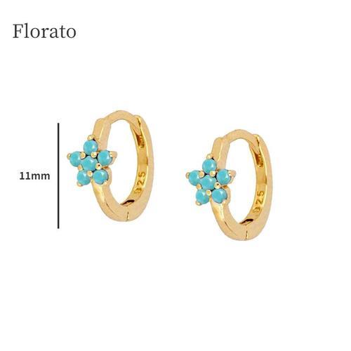 Florato-Boucles D'oreilles Créoles En Argent Regardé 925 Pour Femme... on Productcaster.