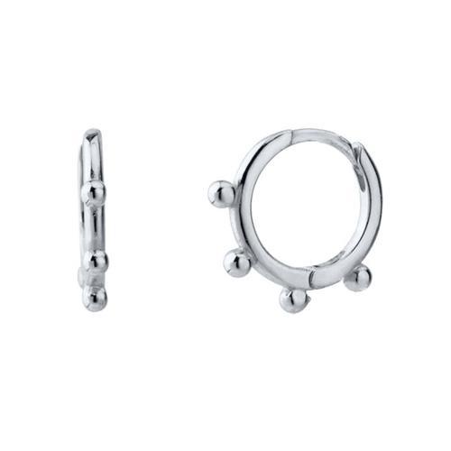 Boucles D'oreilles Créoles En Argent Regardé 925 Pour Femmes, Boucl... on Productcaster.