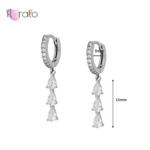 Boucles D'oreilles Créoles En Argent Regardé 925 Pour Femmes, Série... on Productcaster.