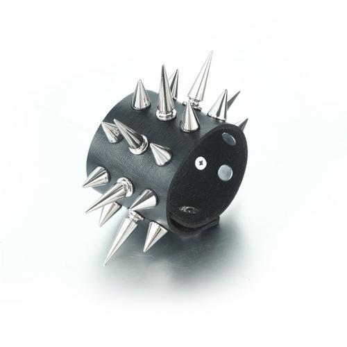 Bracelet En Cuir Spike Pour Hommes Et Femmes, Bracelet Punk Rock, B... on Productcaster.