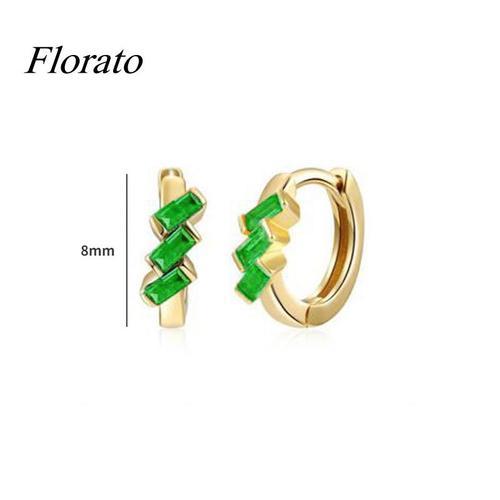 Florato-Boucles D'oreilles Créoles En Argent Regardé 925 Pour Femme... on Productcaster.