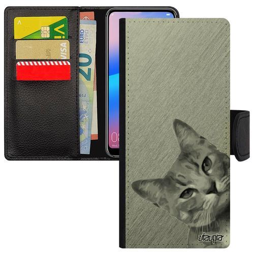 Coque Rabat Pour A05s Cuir Porte Cartes Chat Lol Cat Effet Felin Ma... on Productcaster.