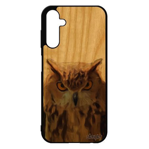 Coque En Bois Pour Samsung Galaxy A25 5g Et Silicone Hibou Design H... on Productcaster.