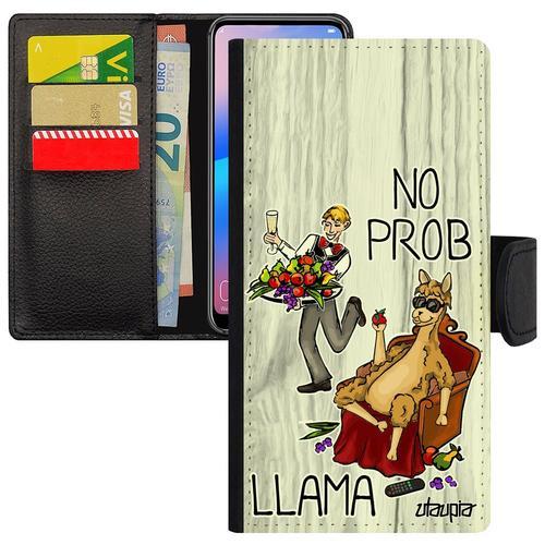 Coque S24 Cuir Portefeuille No Prob Lama De Protection Telephone Ba... on Productcaster.