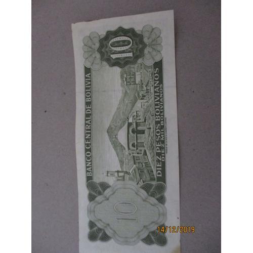 Billet 10 Pesos Bolivie on Productcaster.