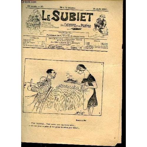 Le Subiet Des Chérentes Et Dau Pouétou N°30 26e Année 25 Aout 1927 ... on Productcaster.