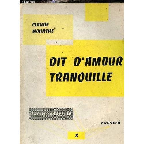 Dit D Amour Tranquille - Collection Poésie Nouvelle N°8. on Productcaster.