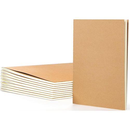 Lot De 10 Cahiers Kraft, Cahier A5 Page Ligné, Bloc-Notes A5, Carne... on Productcaster.