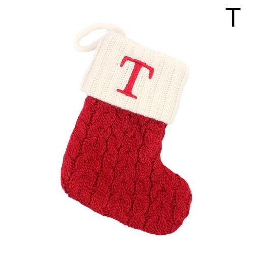 T Taille Unique Bas De Noel Chaussettes Tricotees Lettres De L Alph... on Productcaster.