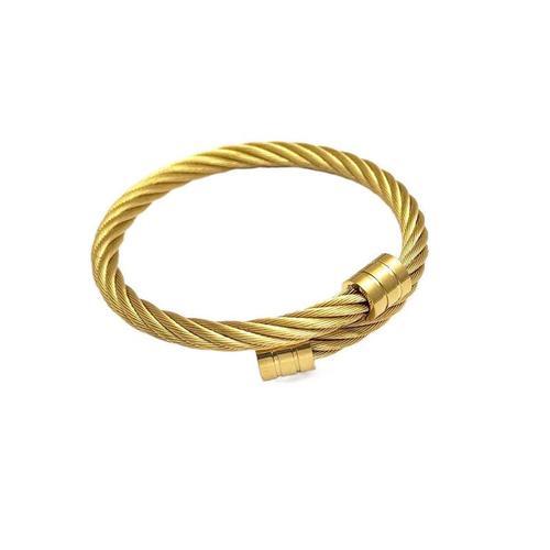 Bracelet Jonc En Acier Inoxydable Pour Homme, Manchette Ouverte Rég... on Productcaster.