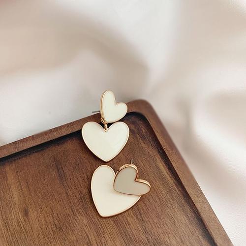 Boucles D'oreilles Longues En Forme De C?Ur De Pêche Pour Femmes, B... on Productcaster.