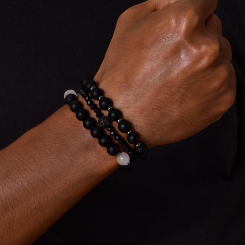 Vnox ¿ Bracelets Couronne En Pierre De Lave Naturelle Pour Hommes, ... on Productcaster.