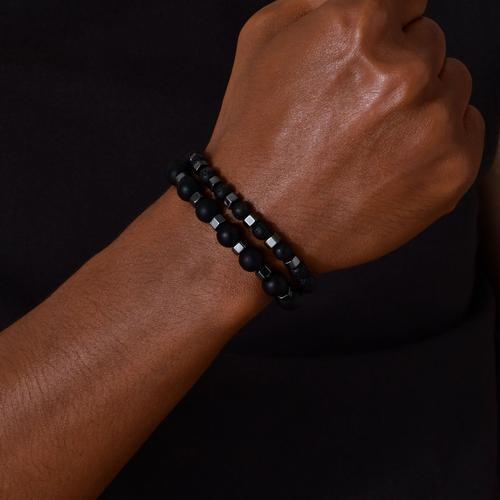 Vnox ¿ Bracelets Couronne En Pierre De Lave Naturelle Pour Hommes, ... on Productcaster.