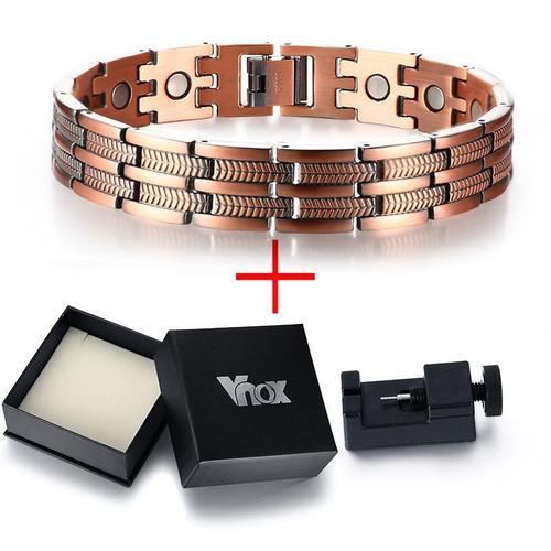 Vnox ¿ Bracelet En Cuivre Rouge Élégant Pour Homme Et Femme, Soulag... on Productcaster.