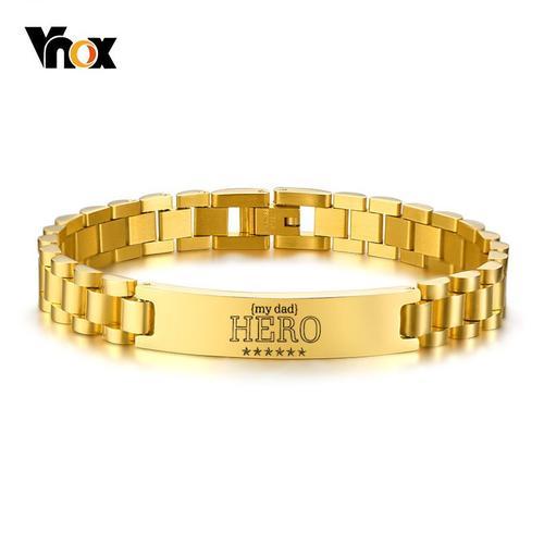 Vnox ¿ Bracelets Héros My Dad Pour Hommes, Citations Personnalisées... on Productcaster.