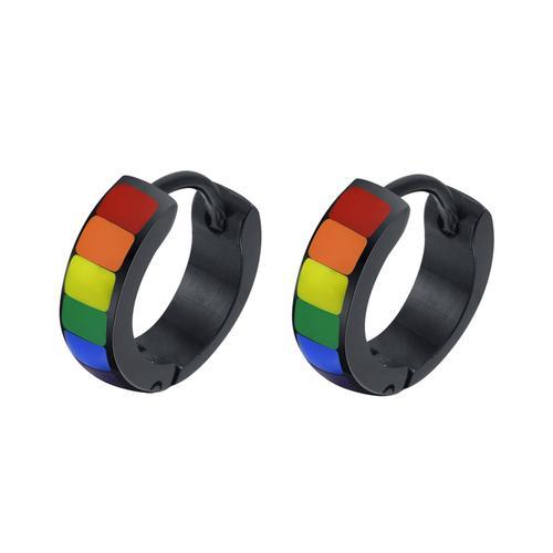 Vnox ¿ Boucles D'oreilles Triangle Arc-En-Ciel Pour Hommes Et Femme... on Productcaster.