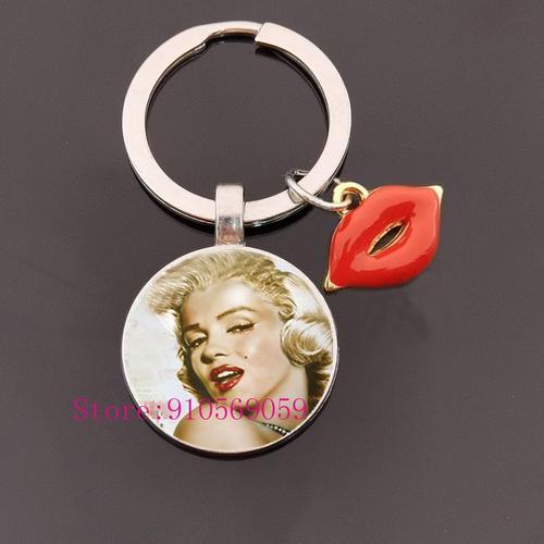 Porte-Clés Marilyn Monroe Avec Pendentif Lèvres Rouges, Star De Cin... on Productcaster.