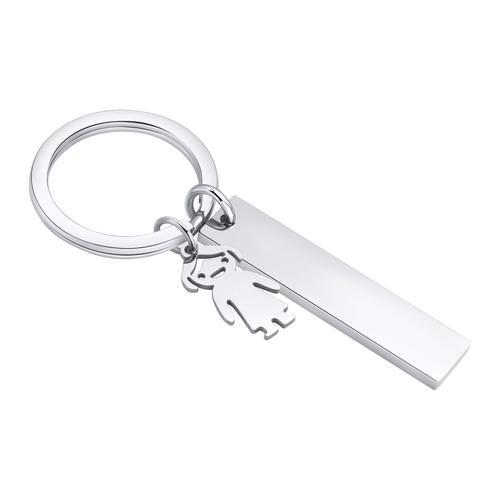 Vnox Initial Keychain, Free Customiser Acier Inoxydable Bar Key Jo,... on Productcaster.