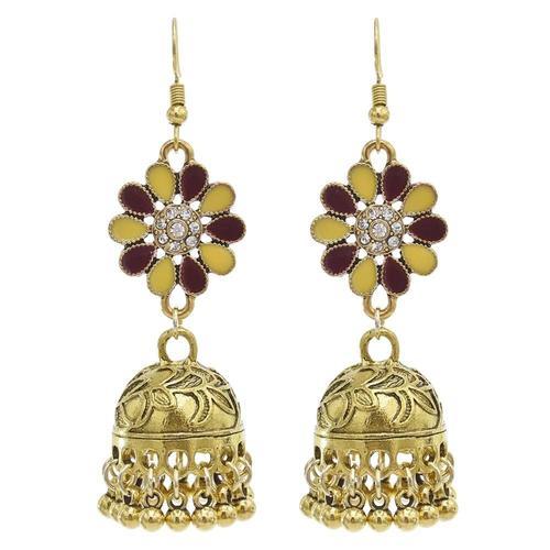 Jhumka ¿ Boucles D'oreilles Indiennes En Métal Doré Pour Femmes, Pe... on Productcaster.