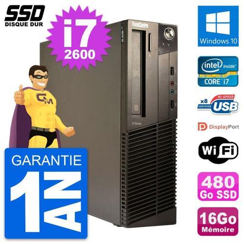 PC Lenovo ThinkCentre M82 SFF Intel i7-2600 RAM 16Go SSD 480Go Wind... (Reconditionné) on Productcaster.