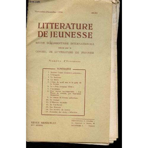 Littérature De Jeunesse N°80-81 - Novembre - Décembre 1956 - 8ème A... on Productcaster.