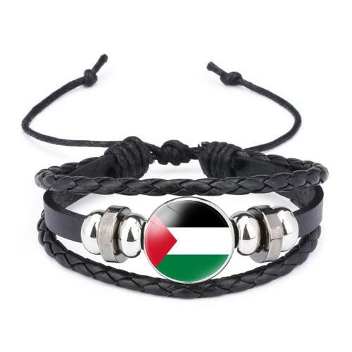 A Bracelet En Cuir Avec Drapeau Deurope De Lest Bijoux Cadeaux T M0... on Productcaster.