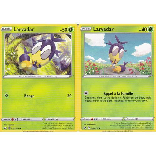 2 Cartes Pokemon - Larvadar - 016/202 + Larvadar - 017/202 - Épée E... on Productcaster.