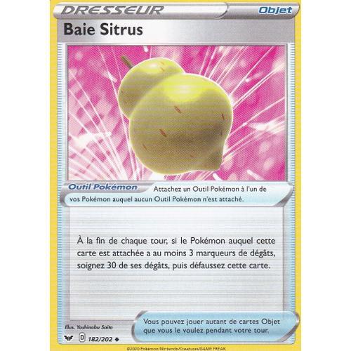 Carte Pokemon - Dresseur - Baie Sitrus - 182/202 - Épée Et Bouclier on Productcaster.