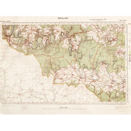 Bouillon 1 : 40.000 Sonderausgabe Vii 1941 Nur Für Dienstgebrauch. ... on Productcaster.