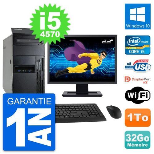 PC Tour Lenovo M93p Ecran 22" Intel i5-4570 RAM 32Go Disque 1To Win... (Reconditionné) on Productcaster.