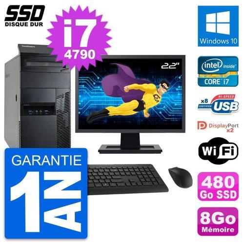 PC Tour Lenovo M93p Ecran 22" Intel i7-4790 RAM 8Go SSD 480Go Windo... (Reconditionné) on Productcaster.