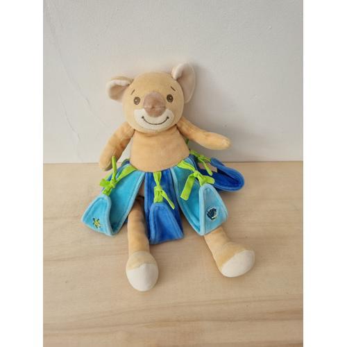 Doudou Koala Beige Jupe Pane Bleu Takinou on Productcaster.